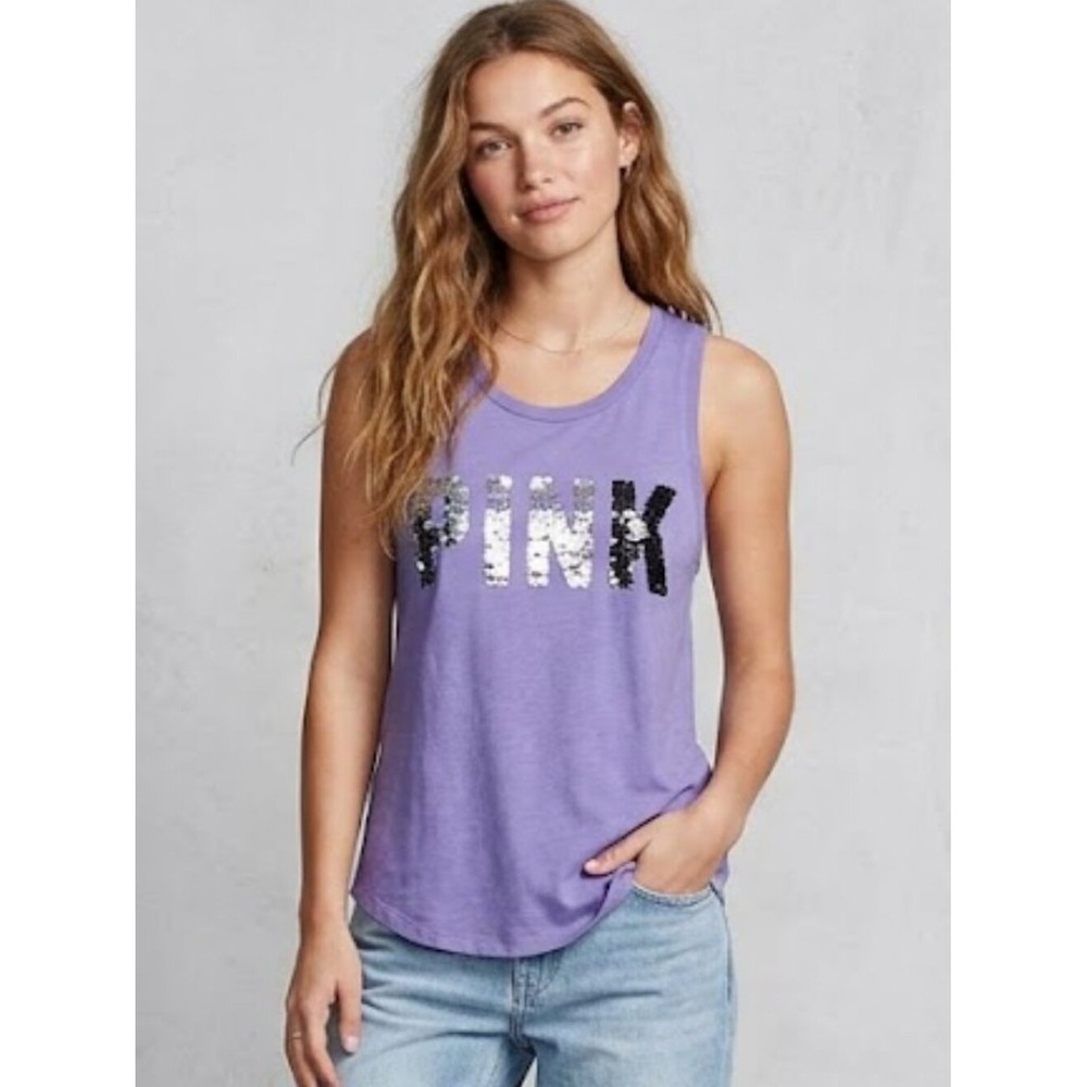 PINK‎ Victoria's Secret Lavender Top Small